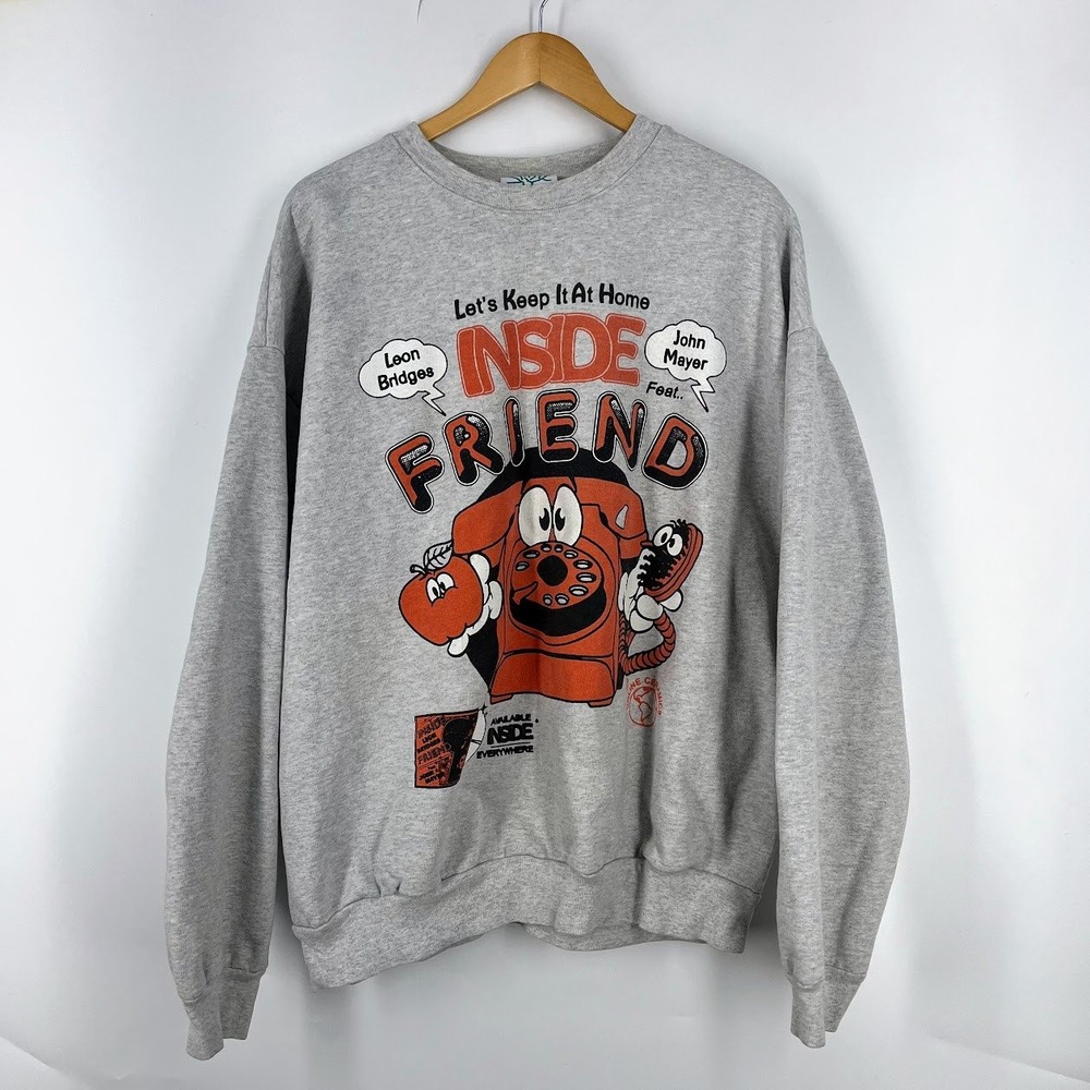 Online Ceramics Leon Bridges‎ John Mayer Inside Friend Sweatshirt Grey Mens XL